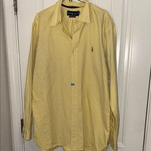 Ralph Lauren Men's Casual Yellow Button Down Shirt